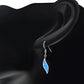 Synthetic Blue Opal Sterling Silver Earrings