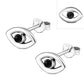 Black Onyx Evil Eye Sterling Silver Stud Earrings