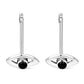Black Onyx Evil Eye Sterling Silver Stud Earrings