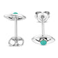 Turquoise Evil Eye Stud Silver Earrings