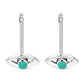 Turquoise Evil Eye Stud Silver Earrings