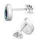 Abalone Shell Drop Silver Stud Earrings