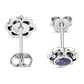 Abalone Shell Flower Stud Silver Earrings
