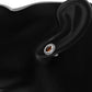 Oval Baltic Amber Stud Silver Earrings