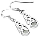 Rainbow Moonstone Trinity Knot Silver Earrings