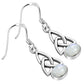 Rainbow Moonstone Trinity Knot Silver Earrings