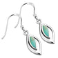 Turquoise Drop Silver Hook Earrings