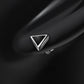 7.00mm | Black Onyx Triangle Silver Stud Earrings