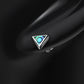 Abalone Shell Triangle Silver Stud Earrings