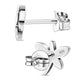 Butterfly Stud Synthetic Blue Opal Sterling Silver Earrings