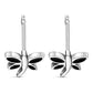 Butterfly Stud Black Onyx Sterling Silver Earrings