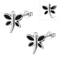 Butterfly Stud Black Onyx Sterling Silver Earrings
