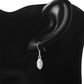 Mother of Pearl Oval Silver Earrings