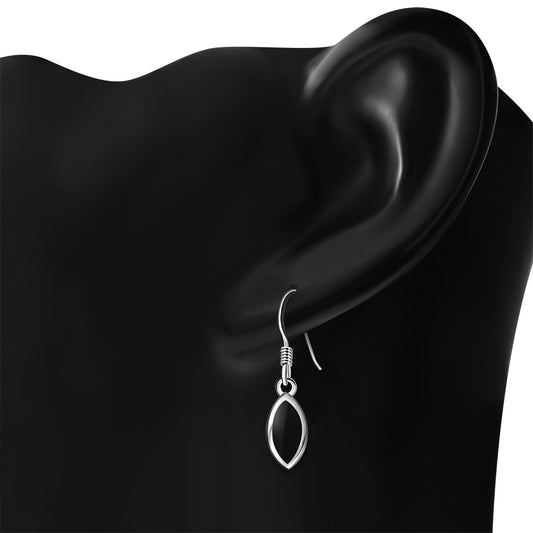 Black Onyx Oval Sterling Silver Earrings