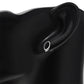 Black Onyx Lens Shaped Silver Stud Earrings