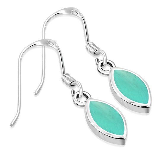 Turquoise Oval Sterling Silver Earrings