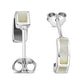 Mother of Pearl Stud Silver Earrings
