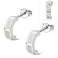 Mother of Pearl Stud Silver Earrings