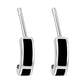 Black Onyx Stud Silver Earrings