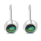 Abalone Shell Oval Stud Silver Earrings