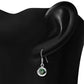 Abalone Shell Round Silver Earrings
