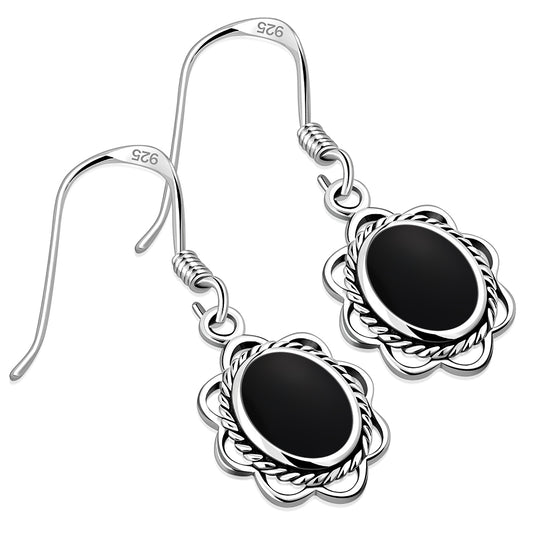 Black Onyx Sterling Silver Earrings