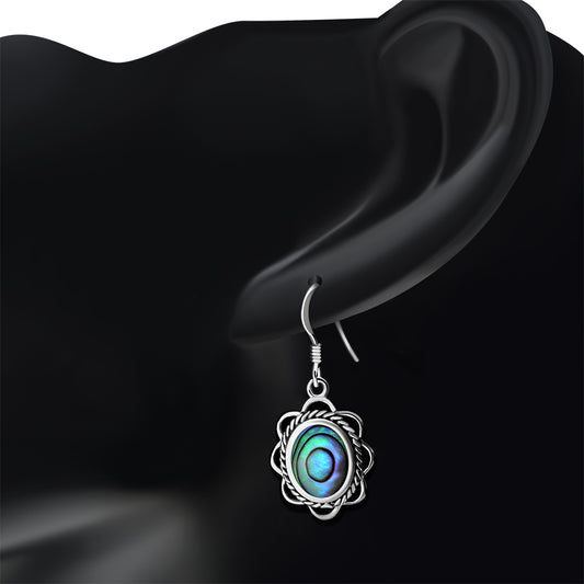Abalone Shell Sterling Silver Earrings