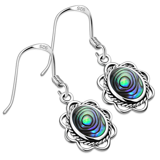 Abalone Shell Sterling Silver Earrings