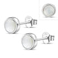 6.20mm | Mother of Pearl Sterling Silver Stud Earrings