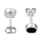 6.20mm | Black Onyx Sterling Silver Stud Earrings