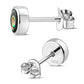 6.20mm | Abalone Shell Sterling Silver Stud Earrings