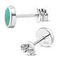 6mm | Turquoise Round Sterling Silver Stud Earrings