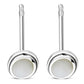 Mother of Pearl Oval Stud Silver Earrings