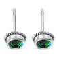 Abalone Shell Round Stud Silver Earrings