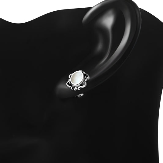 Mother of Pearl Sterling Silver Stud Earrings