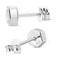 Mother of Pearl Hexagon Silver Stud Earrings