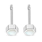Mother of Pearl Hexagon Silver Stud Earrings