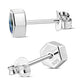 Abalone Shell Hexagon Silver Stud Earrings
