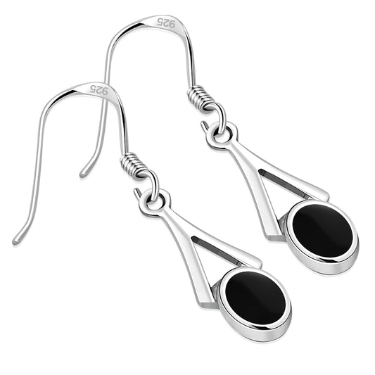 Black Onyx Sterling Silver Earrings
