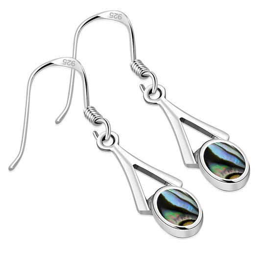 Abalone Shell Sterling Silver Earrings