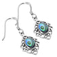 Abalone Shell Celtic Knot Silver Earrings