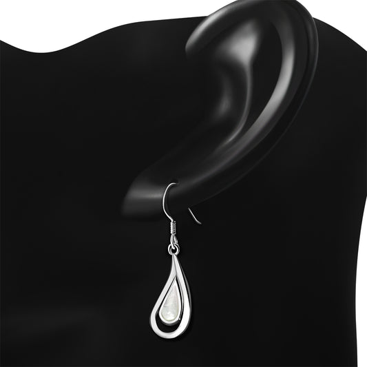 Mother of Pearl Drop Sterling Silver Earrings