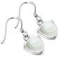 Mother of Pearl Reuleaux Triangle Silver Earrings