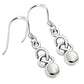 Mother of Pearl Celtic Knot Silver Earrings