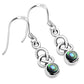 Abalone Shell Celtic Knot Silver Earrings