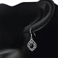 Black Onyx Celtic Knot Silver Earrings