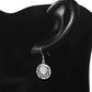 Rainbow Moonstone Round Celtic Knot Silver Earrings