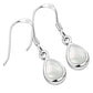 Mother of Pearl Drop Silver Earrings