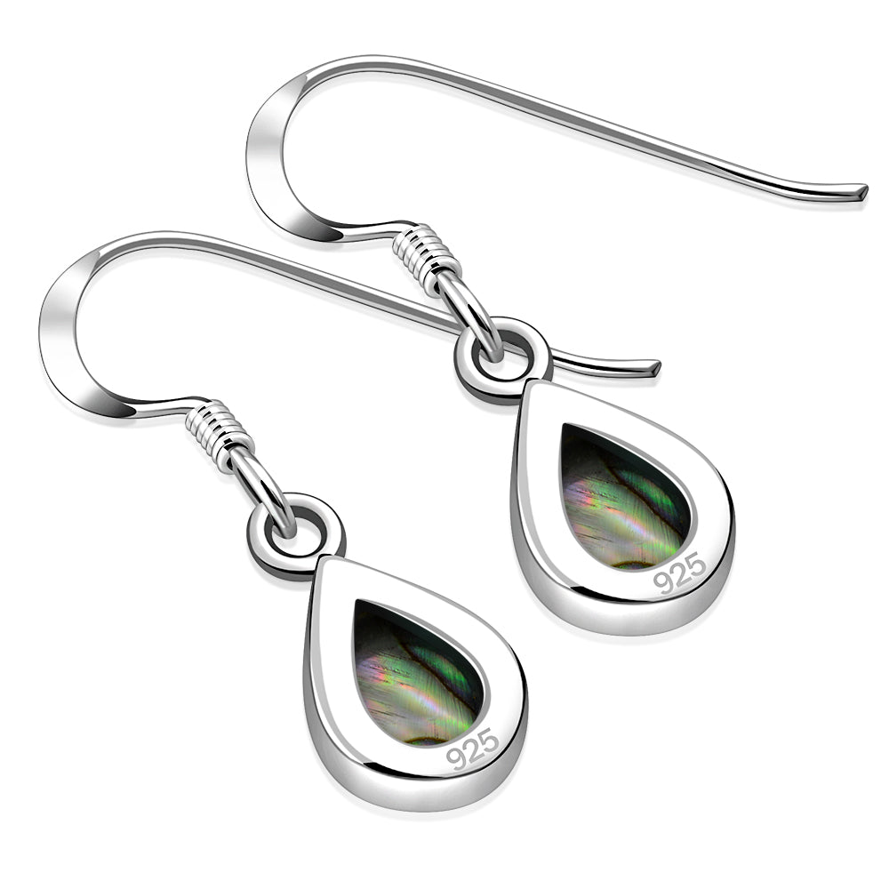 Abalone Shell Drop Sterling Silver Earrings