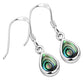 Abalone Shell Drop Sterling Silver Earrings
